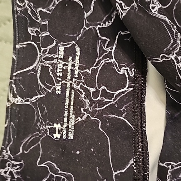 Under Armour Plus Black Patterned Compression Capri Leggings - Picture 2 of 4